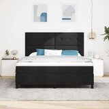 Box Postelja z box springom z vzmetnico & LED Črna 180x200 cm Tkanina, (22067429) | Shoptok.si