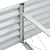 vidaXL Visoka greda 400x80x44 cm pocinkano jeklo srebrna | Shoptok.si