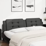  Jastuk za uzglavlje Zadar crni 200 cm od umjetne kože | shoptok.hr