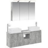  Set ormarića za kupaonicu 4 kom. Betonska siva | shoptok.hr