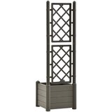  Vrtna sadilica s rešetkom 43 x 43 x 142 cm PP antracit | shoptok.hr