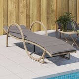 vidaXL Ležaljka za sunčanje s jastukom bež 60x199x42 cm poliratan | shoptok.hr