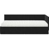  Kutni krevetni okvir s madracem 2 kom. Crna 100 x 200 cm Baršun | Shoptok.si