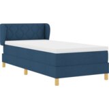 Box Spring Krevet s Madracem - Plava - 90x190 cm - Tkanina | shoptok.hr