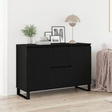 vidaXL Sideboard Crni hrast MDF s furnirom od crnog hrasta Srednji Cijene
