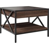vidaXL Stolić s beskonačnim LED svjetlima boja hrasta 50x50x38 cm | shoptok.hr