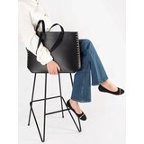 Shelvt Large black studded shopper bag | Shoptok.si