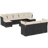  The Living Store Vrtna sedežna garnitura 11-delna z blazinami črn poli ratan - Vrtna Sedežna Garniture, (21452414) | Shoptok.si