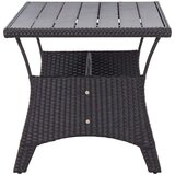 vidaXL Vrtni stol crni 120 x 70 x 66 cm od poliratana | shoptok.hr