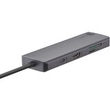 Cellular Line Celularni Hub Pro USB Type-C na USB 2x Type-A, USB Type-C, HDMI, LAN, SD | Shoptok.si
