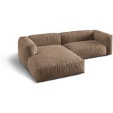 Micadoni Svetlo rjava kotna sedežna garnitura iz tkanine bouclé (levi kot) Martina – Home | Shoptok.si