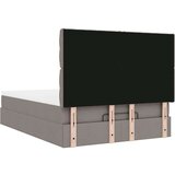 vidaXL Otomanski okvir kreveta s madraca smeđesivi 140x200cm tkanine | shoptok.hr