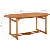  Vrtni blagovaonski stol 180 x 90 x 75 cm masivno bagremovo drvo | Eponuda.com
