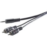 SpeaKa Professional Činč/JACK audio priključni kabel [2x činč utikač - 1x JACK utikač 3.5 mm] 5 m crn | Eponuda.ba
