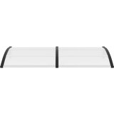 vidaXL Nadstrešnica za vrata crna 200 x 100 cm PC | shoptok.hr