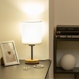  Brilagi - Stona lampa NUBILA WOOD 1xE27/25W/230V hrast/bela | Eponuda.com