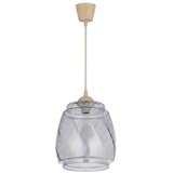 Brilagi LED luster na sajli R GLASS 1xE27/60W/230V prečnik 26 cm bež/dimljeno-siva Cene