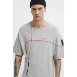 A-COLD-WALL* Bombažna kratka majica Intersect T-Shirt moška, bež barva, ACWMTS179