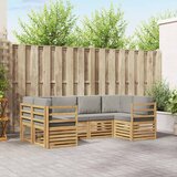  Sekcijska garnitura 6 pcs Bijela i svjetlosiva | Eponuda.com
