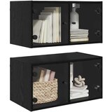  Zidni ormari 2 pcs Crni hrast 68 x 37 x 35 cm Konstruirano drvo | shoptok.hr