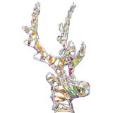 vidaXL Reindeer vuče saonice Topla bijela 30 x 12 x 54.5 cm PET | shoptok.hr