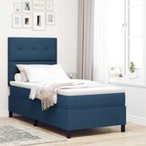 Box Spring Krevet s madracem plave boje 90x200 cm Tkanina Cijene