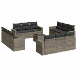 Maison Chic Seti vrtnega pohištva - Vrtna garnitura - Vrtni pohištvo set 13-delna z blazinami siv poli ratan, (21811178) | Shoptok.si