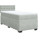 Box spring krevet s madracem svjetlosivi 90x190 cm baršunasti | shoptok.hr