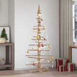 vidaXL Drveno ukrasno božićno drvce 180 cm od masivne borovine | shoptok.hr