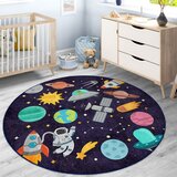 Mila Home Temno modra pralna otroška igralna preproga ø120 cm Into The Space – | Shoptok.si