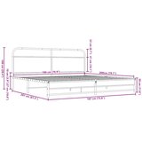  Metalni okvir kreveta bez madraca smeđa boja hrasta 180x200 cm | shoptok.hr