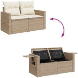  5-dijelni vrtni set sofa s jastucima bež od poliratana | shoptok.hr