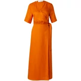 Selected Femme Obleka 'SLFALLESANDRA' temno oranžna