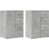  The Living Store Komoda 2 kosa betonsko siva 59x39x80 cm inženirski les - Komoda, (21500287) | Shoptok.si
