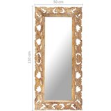  Ručno izrezbareno ogledalo smeđe 110 x 50 cm masivno drvo manga | shoptok.hr