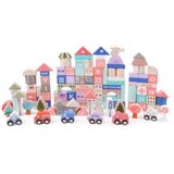 ECO TOYS Ecotoys Edukativni drveni blokovi grad s podlogom od 115 dijelova Cijene