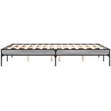  Okvir za krevet boja hrasta 120x190cm konstruirano drvo i metal Siva 120 x 190 cm | shoptok.hr