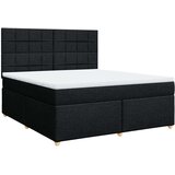 vidaXL Krevet s oprugama i madracem crni 180x200 cm od tkanine | shoptok.hr