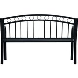  Vrtna klupa 125 cm crna čelična | shoptok.hr