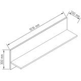 MID.YOU STENSKI REGAL 102/30/20 cm antracit, medeni hrast | Shoptok.si