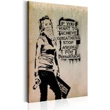  Slika - Graffiti Slogan by Banksy 80x120 Cijene