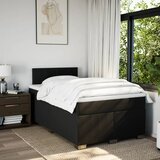  Krevet s oprugama i madracem crni 120 x 200cm od tkanine | shoptok.hr