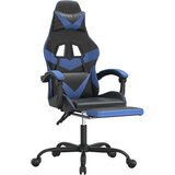  Igralni stol z oporo za noge črno in modro umetno usnje, (21612145) | Shoptok.si
