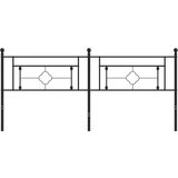  Metalno uzglavlje crno 193 cm | shoptok.hr