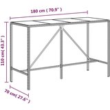  11-dijelni vrtni barski set od poliratana s jastucima sivi | shoptok.hr