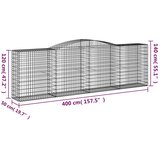 Lučne gabionske košare 3 kom 400x50x120/140cm pocinčano željezo | shoptok.hr