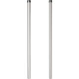 vidaXL Ograjni stebri 2 pcs srebrna 120 cm Cinkano jeklo | Shoptok.si
