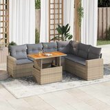 vidaXL 7-dijelni set vrtnih sofa od poliratana s jastucima bež | shoptok.hr