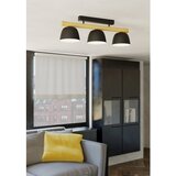 Eglo Sherburn stropna svjetiljka 3xE27, 80 cm, crna/drvo, 43738 | shoptok.hr