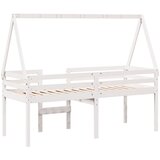  Visoki krevet s krovom bijeli 80 x 200 cm od masivne borovine | shoptok.hr